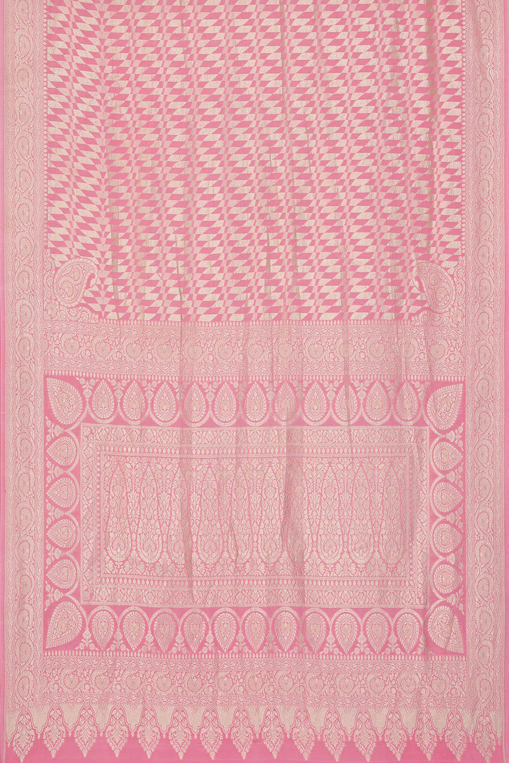 Image of Banarasi Crepe Pink Saree