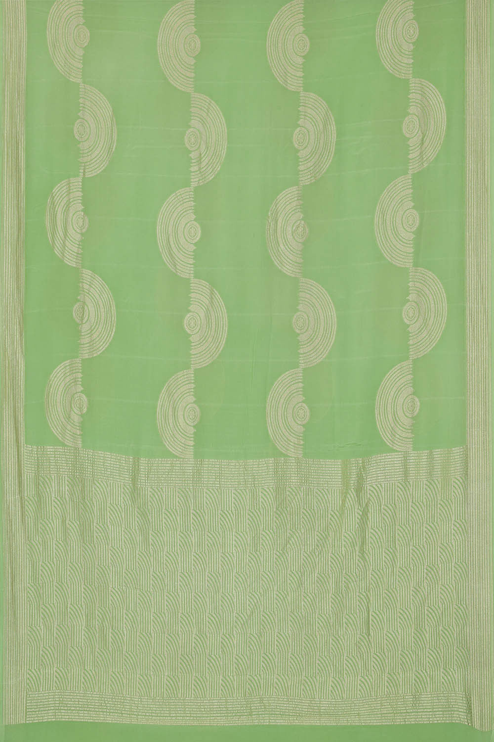 Image of Banarasi Crepe Pista Green Saree