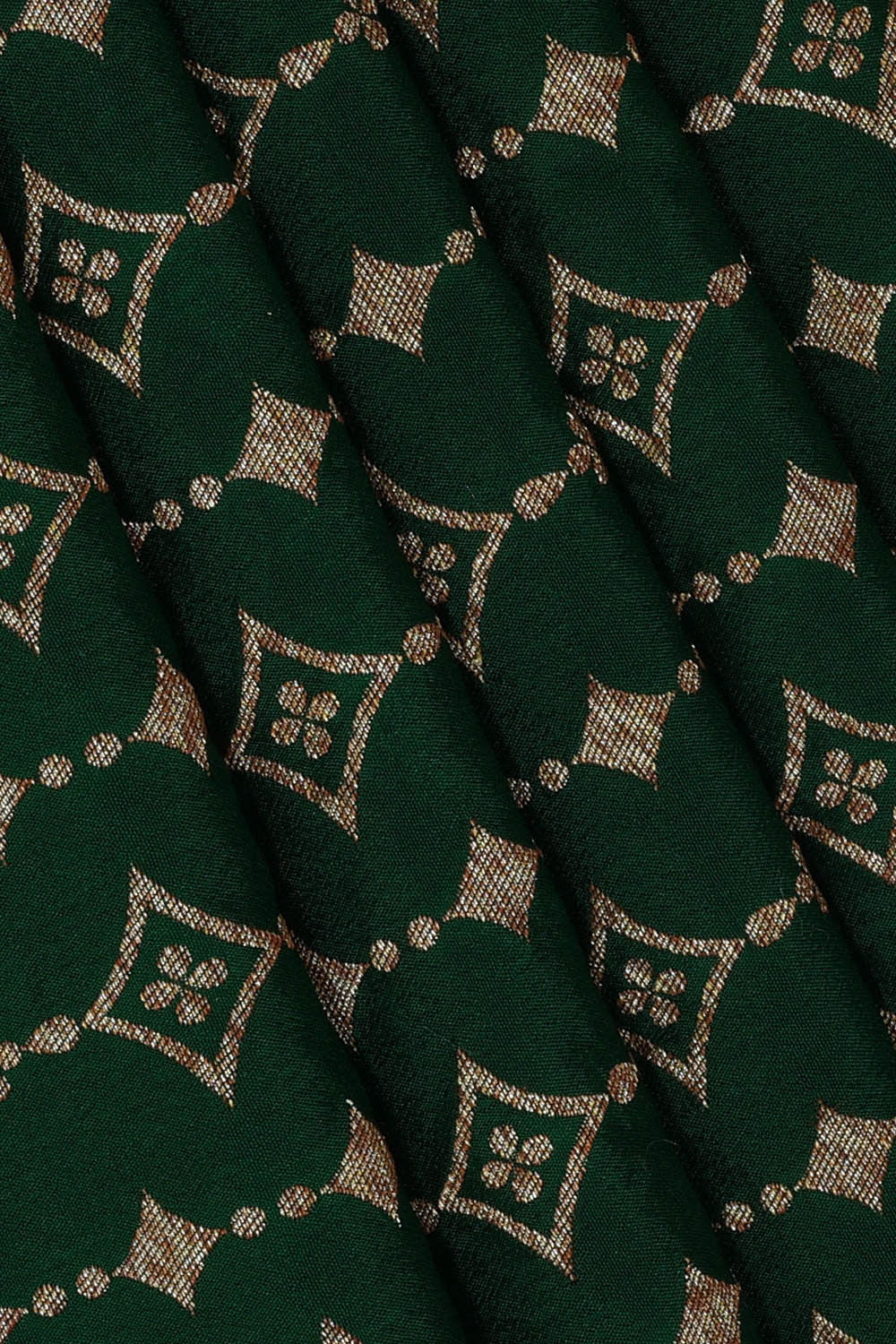 Image of Banarasi Crepe Bottle Green Saree