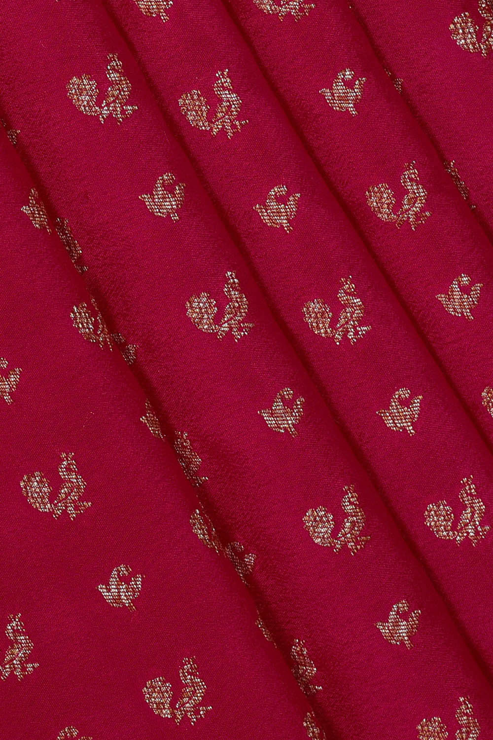 Banarasi Crepe Rani Pink Saree