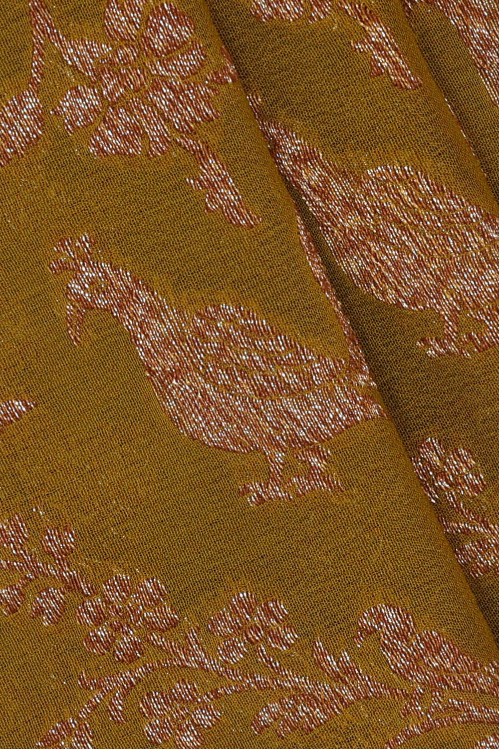 Image of Banarasi Georgette Dark Mustard Yellow Saree