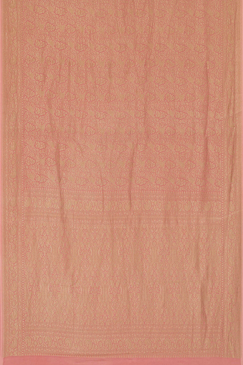 Banarasi Georgette Peach Pink Saree