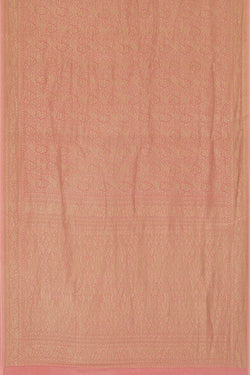Image of Banarasi Georgette Peach Pink Saree