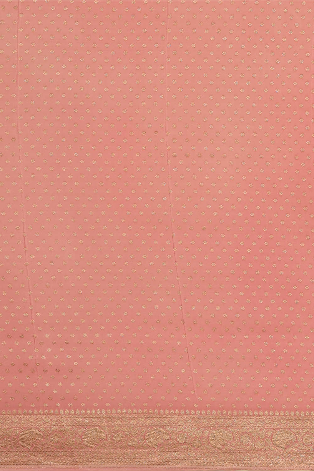 Banarasi Georgette Peach Pink Saree
