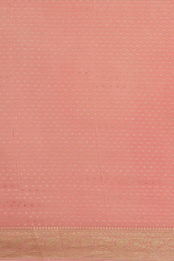 Image of Banarasi Georgette Peach Pink Saree