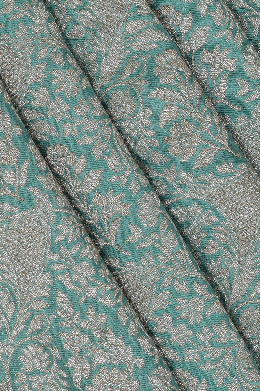 Banarasi Crepe Sea Blue Saree