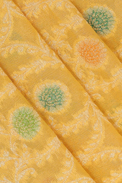 Image of Banarasi Georgette Yellow Saree
