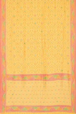 Image of Banarasi Georgette Yellow Saree