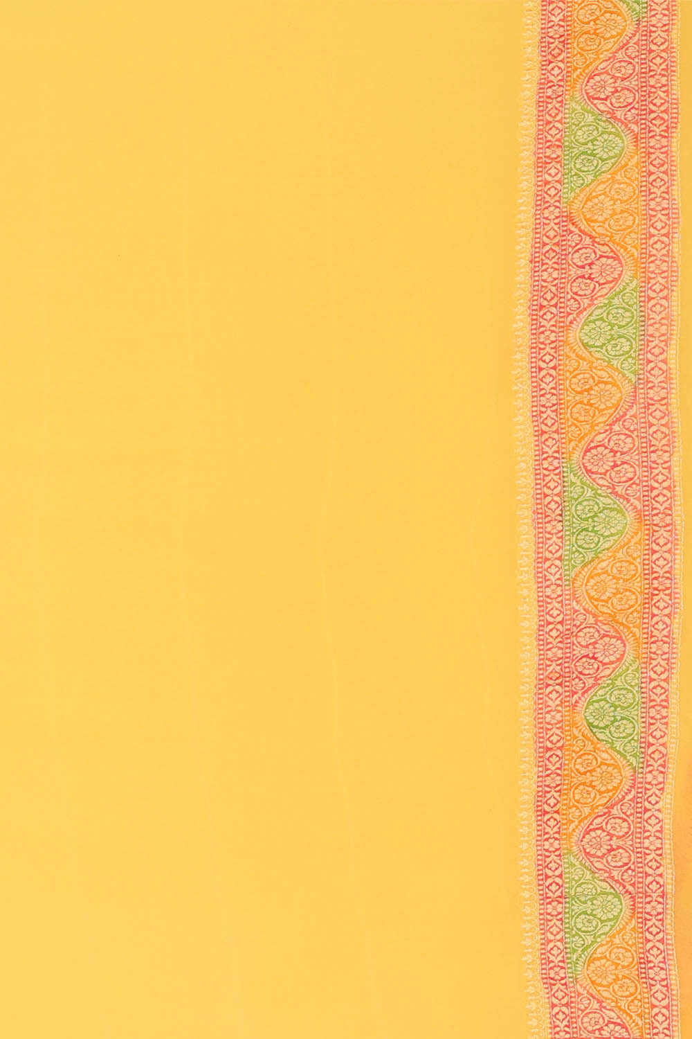 Banarasi Georgette Yellow Saree