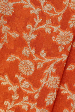 Image of Banarasi Georgette Dark Peach Saree