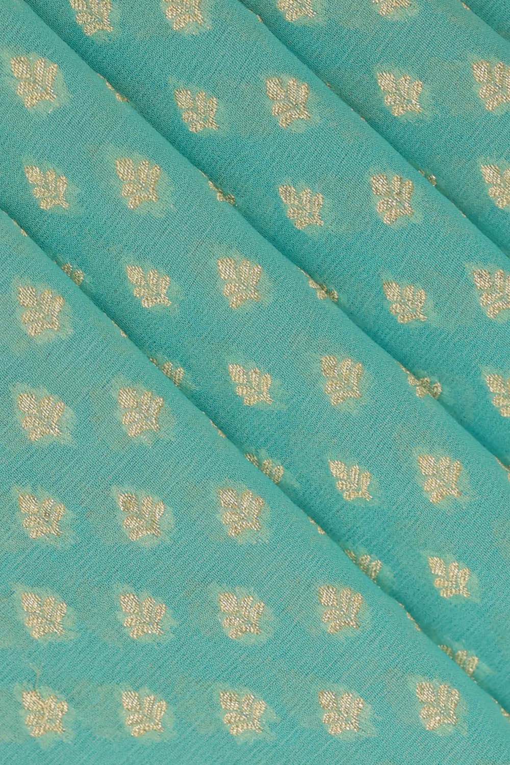 Image of Banarasi Georgette Light Blue Saree