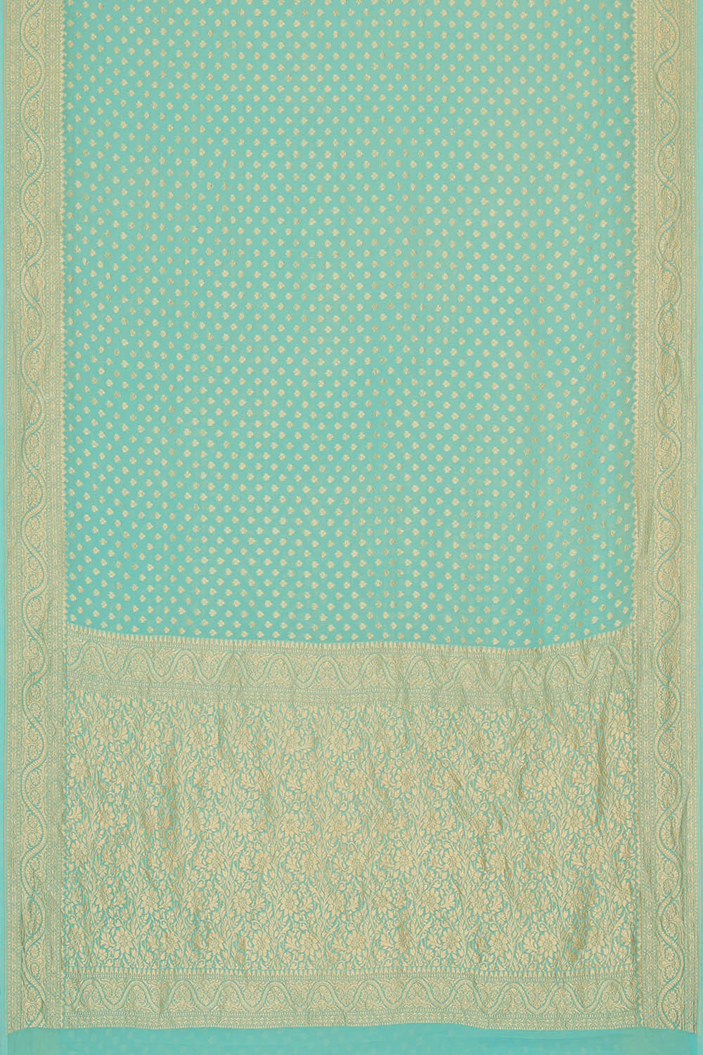 Image of Banarasi Georgette Light Blue Saree