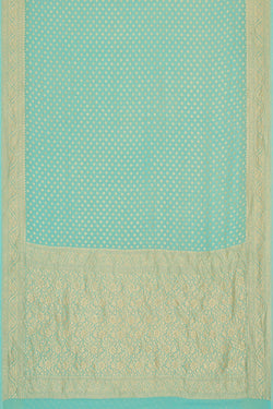 Image of Banarasi Georgette Light Blue Saree