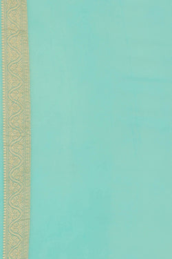 Image of Banarasi Georgette Light Blue Saree