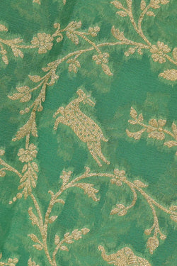 Image of Banarasi Georgette Sea Green Saree