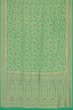 Image of Banarasi Georgette Sea Green Saree