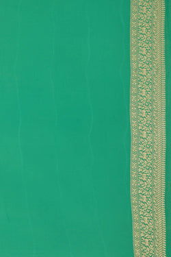 Image of Banarasi Georgette Sea Green Saree