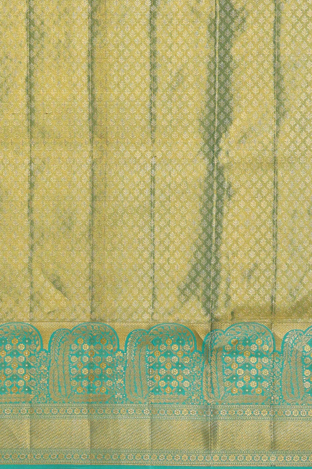 Kanchipattu Golden Yellow Tissue Brocade Saree