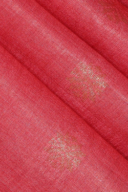 Image of Tussar Silk Reddish Pink Saree