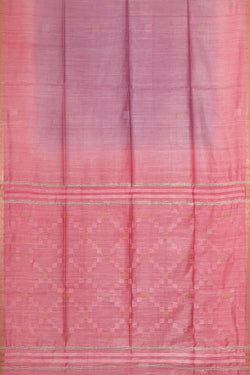Image of Tussar Silk Onion Pink Saree