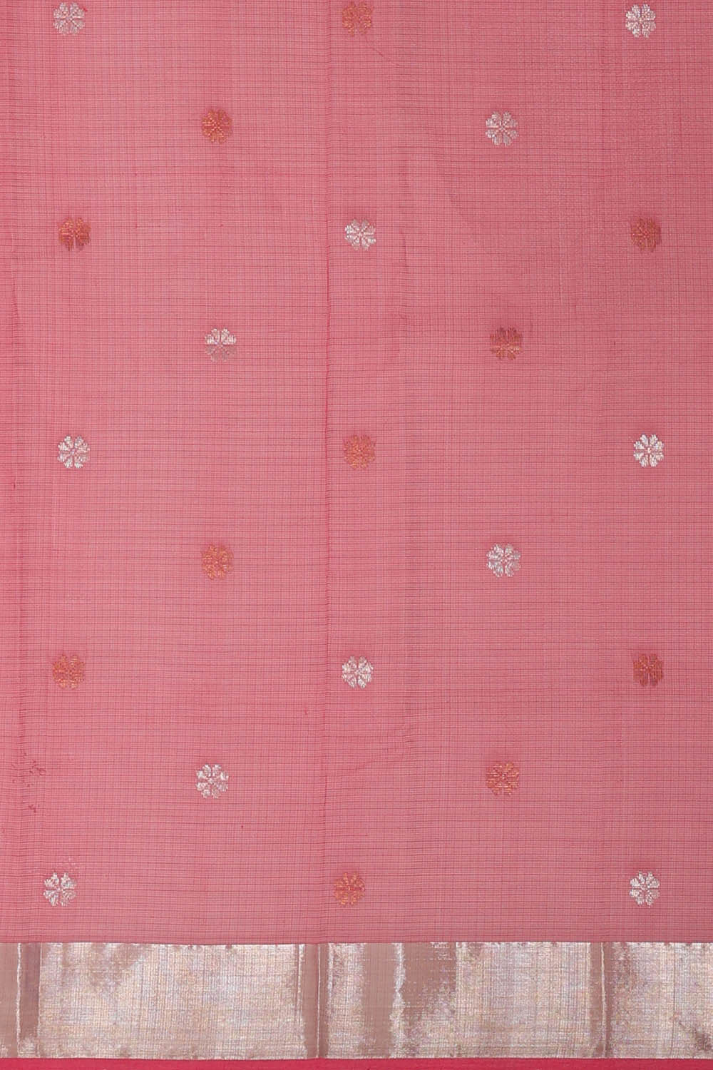 Image of Zari Kota Silver Grey Saree