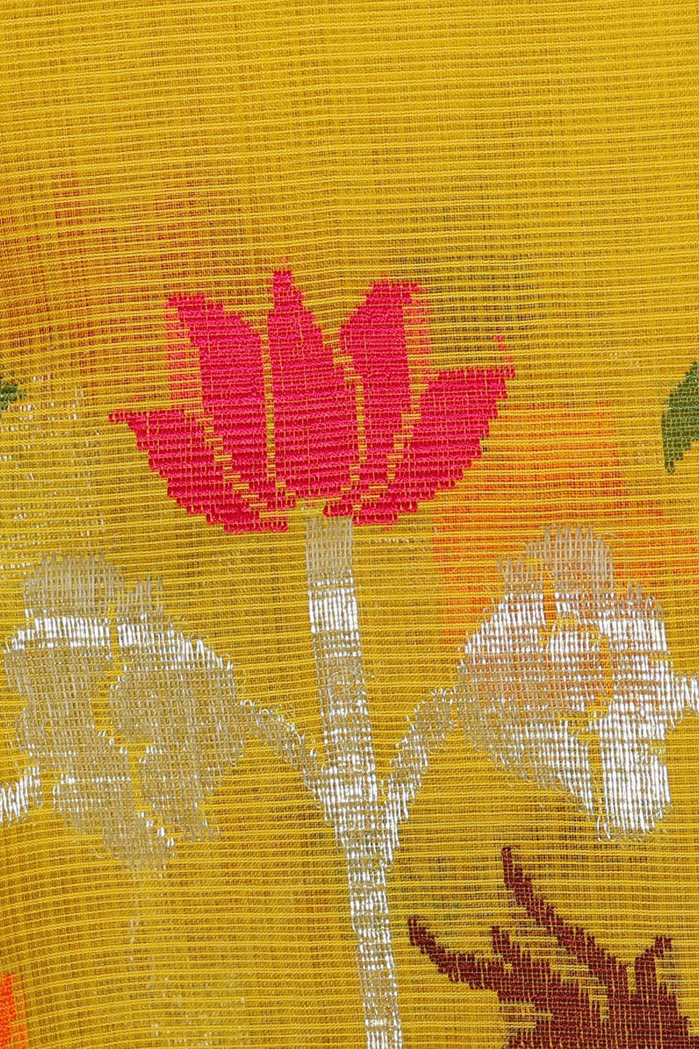 Image of Zari Kota Yellow Saree