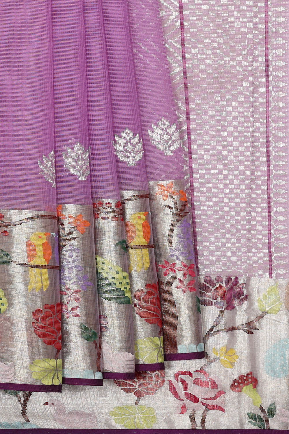 Image of Zari Kota Lavender Saree