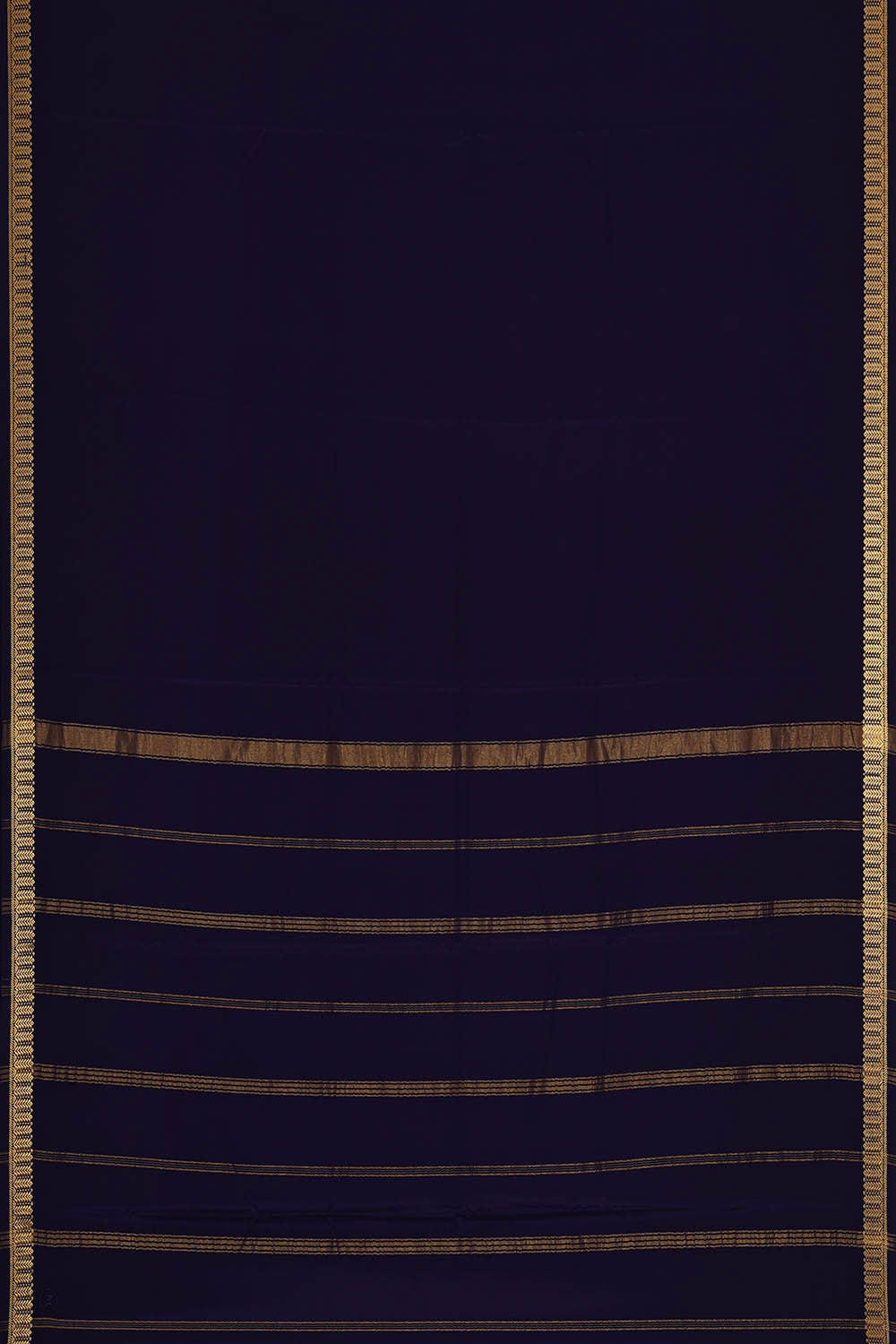 Mysore Zari Silk Navy Blue Saree
