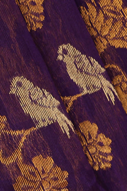 Image of Chanderi Silk Violet Saree