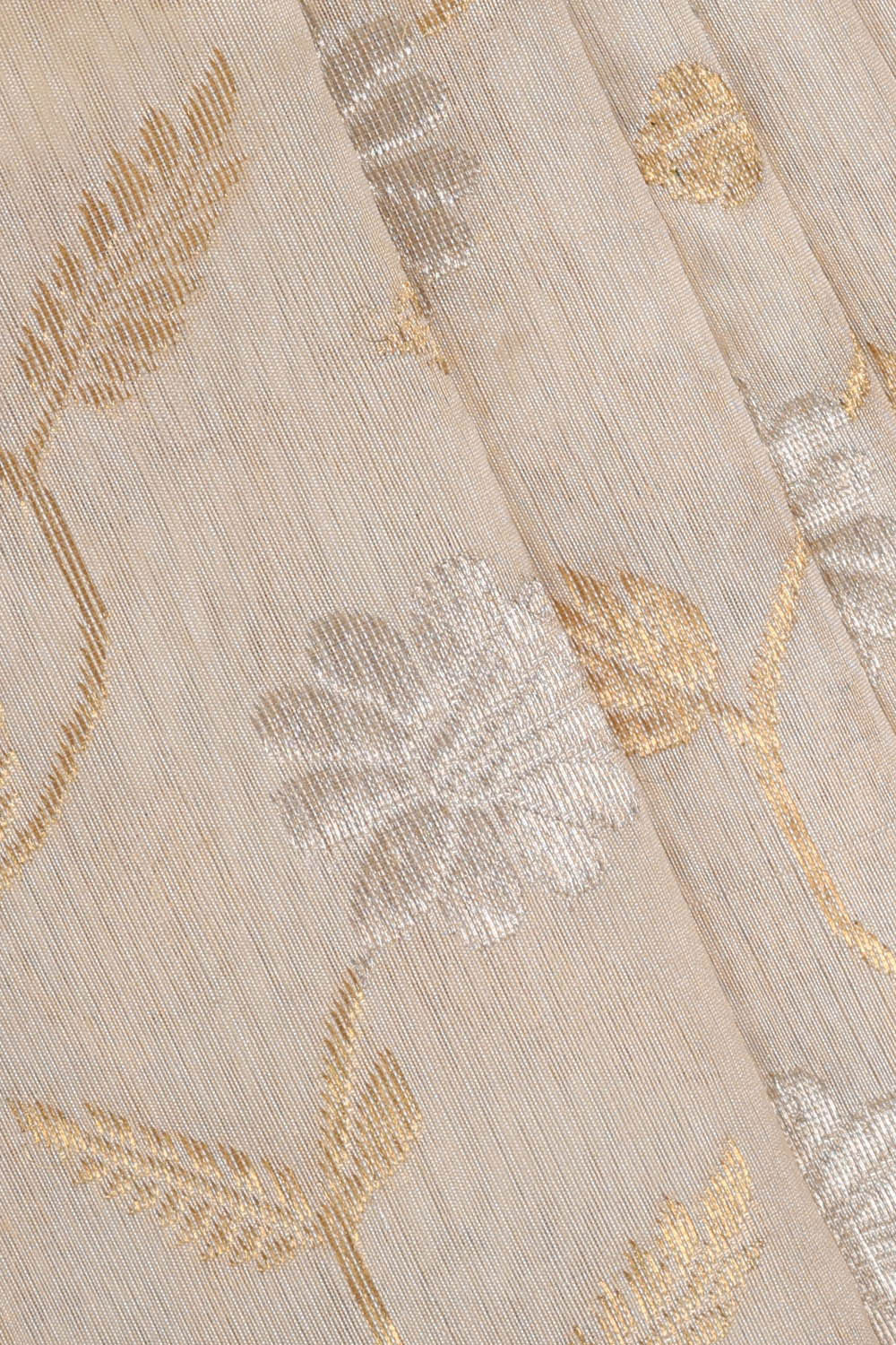 Chanderi Silk Cream Saree