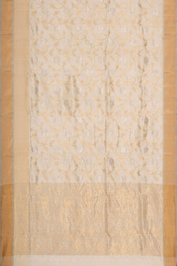 Image of Chanderi Silk Cream Saree