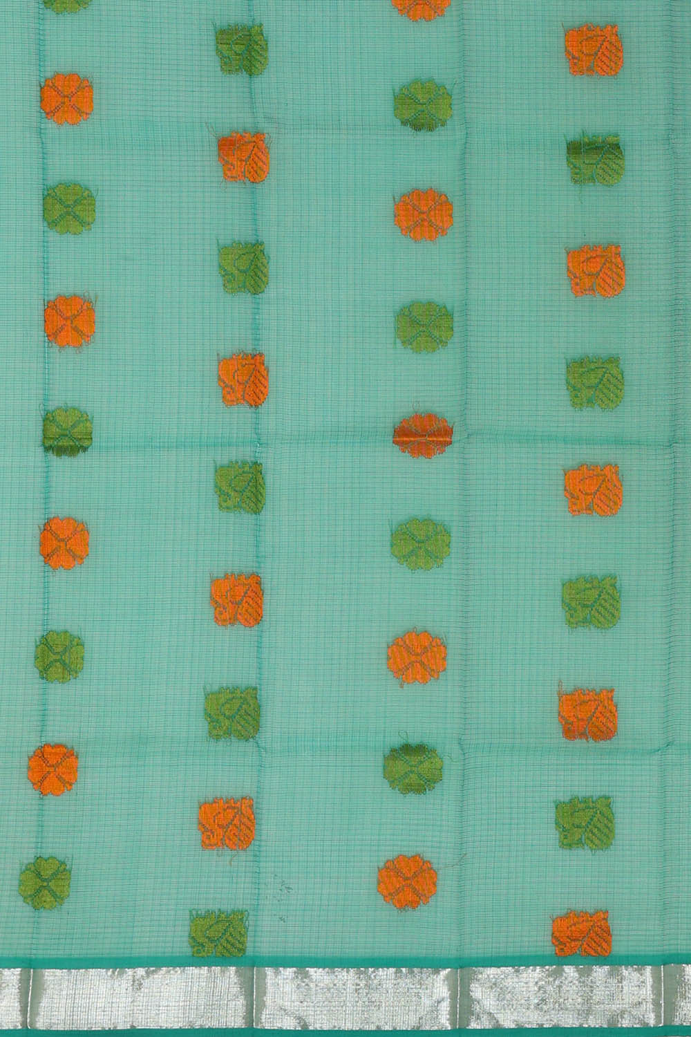 Image of Zari Kota Sky Blue Saree