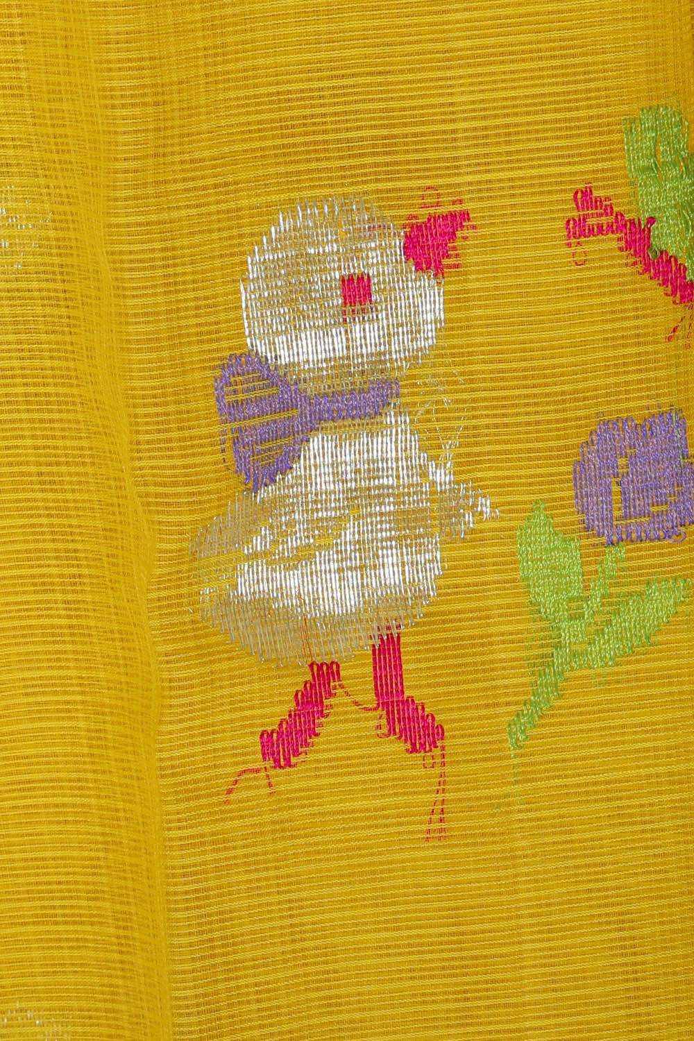 Image of Zari Kota Yellow Saree