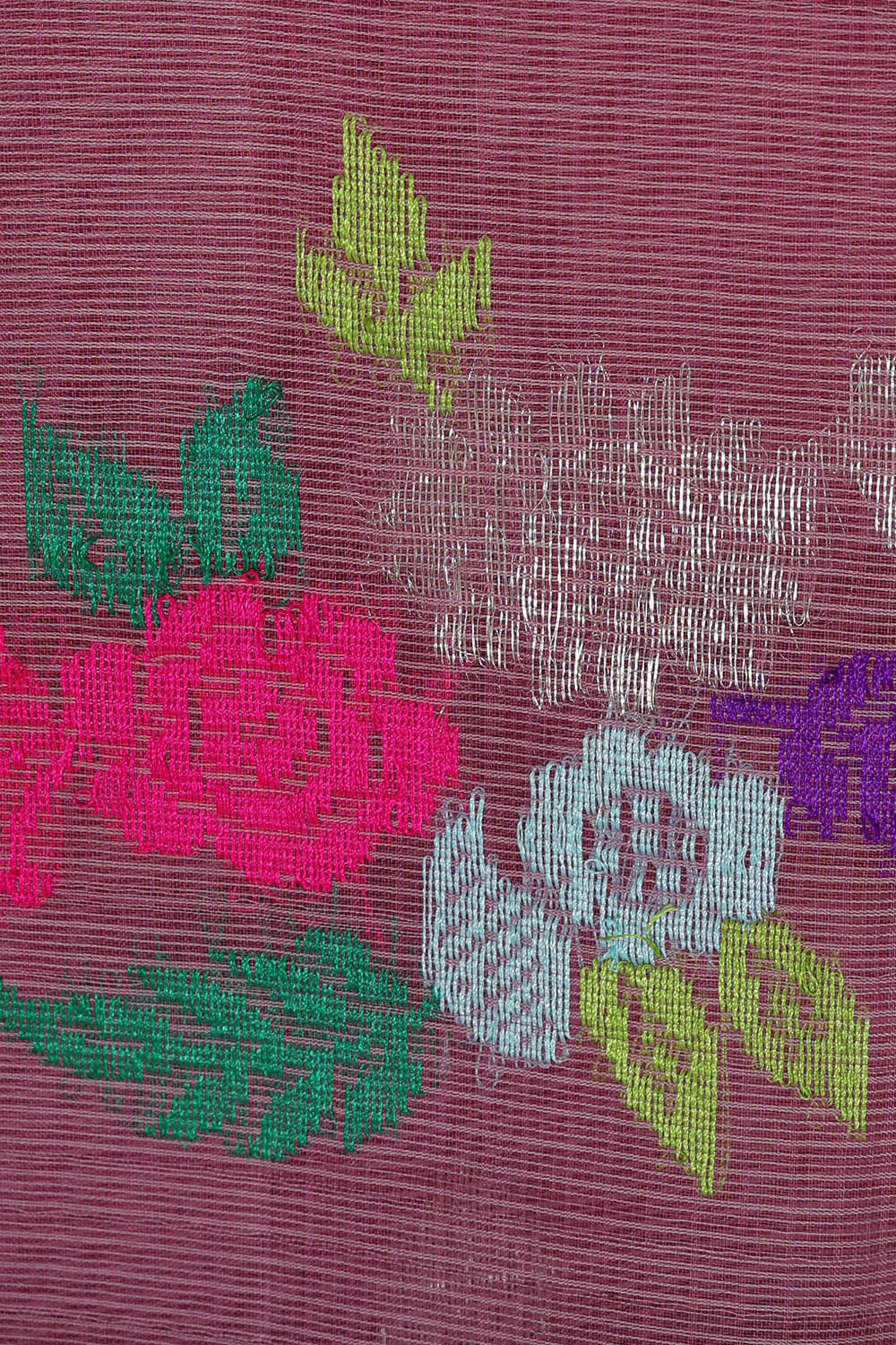 Image of Zari Kota Onion Pink Saree