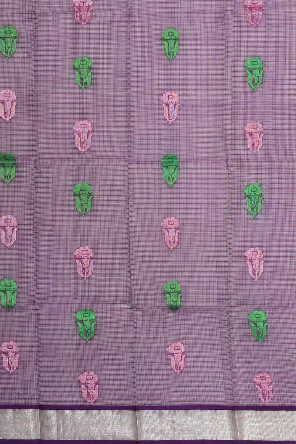 Image of Zari Kota Onion Pink Saree