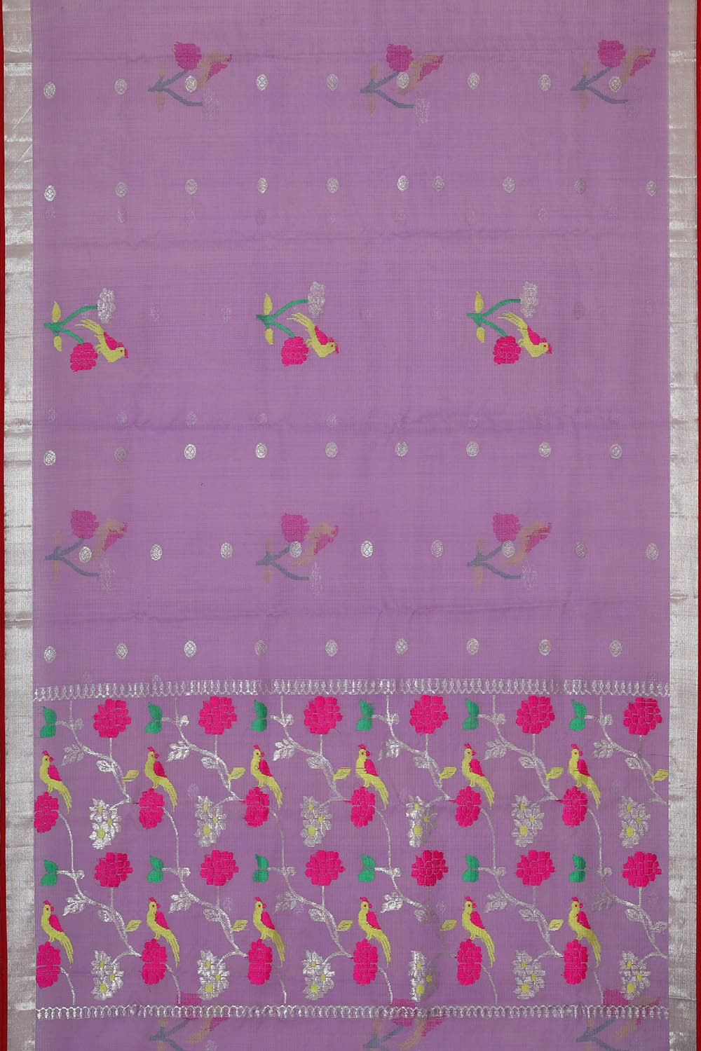 Zari Kota Lavender Saree