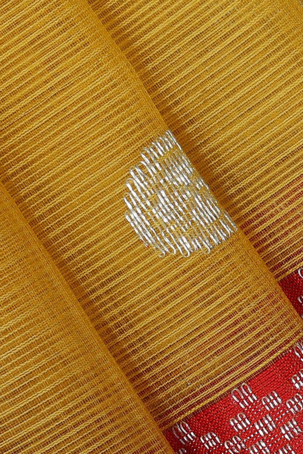 Image of Zari Kota Mustard Yellow Saree