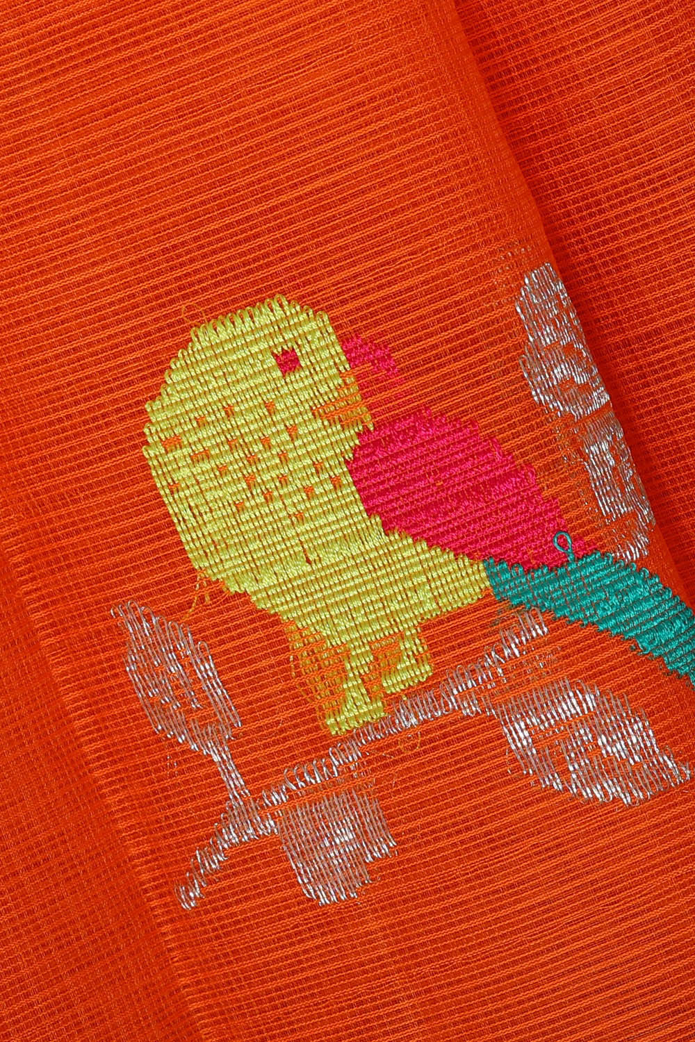 Image of Zari Kota Orange Saree