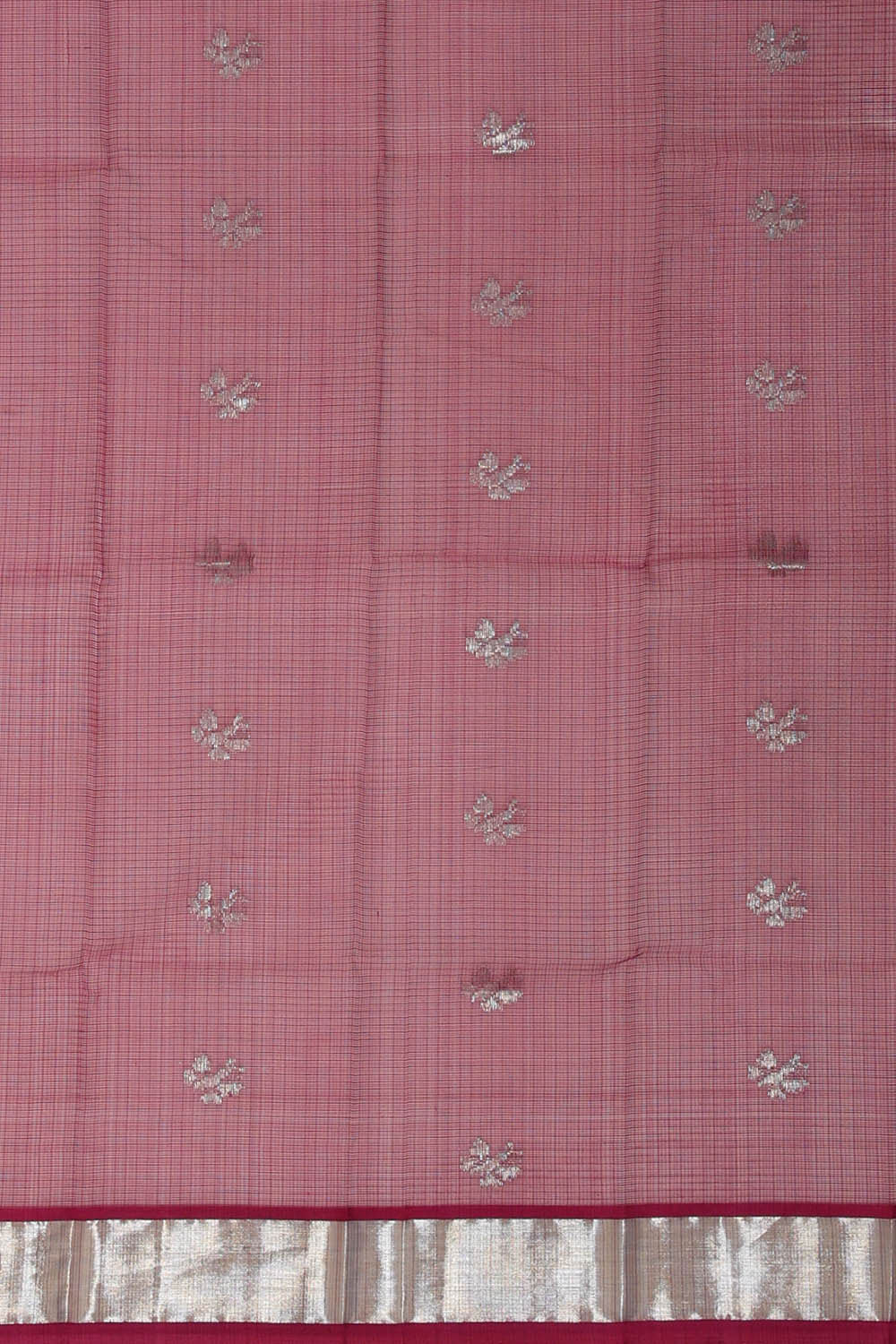 Image of Zari Kota Sky Blue Saree