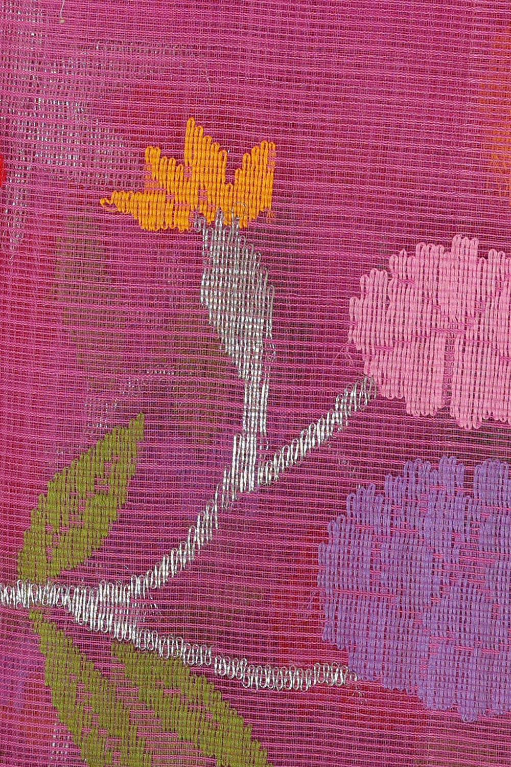 Image of Zari Kota Rose Pink Saree