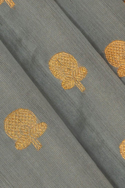 Image of Chanderi Silk Grey Saree