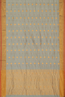 Image of Chanderi Silk Grey Saree
