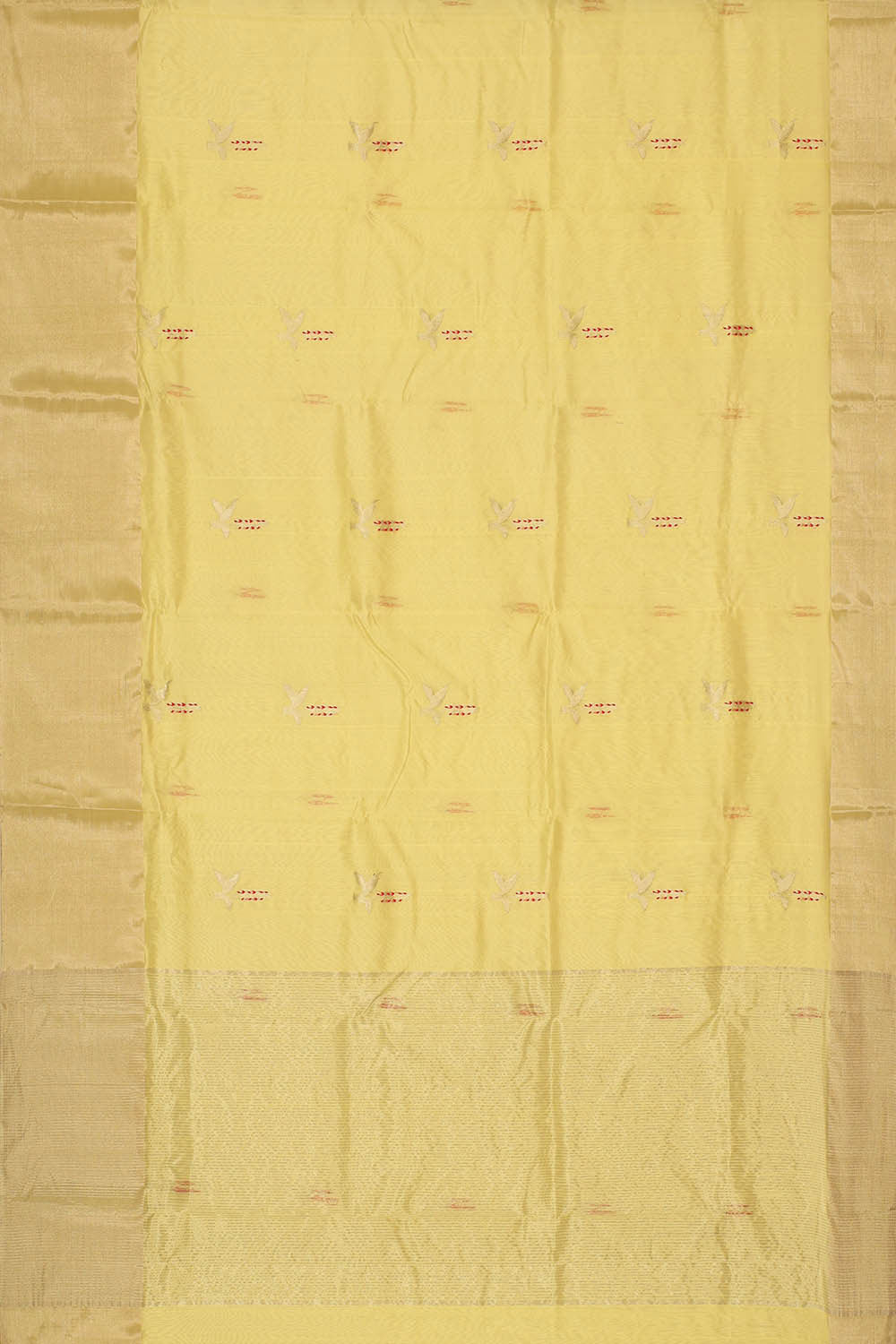Chanderi Silk Light Yellow Saree