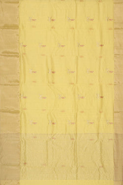 Image of Chanderi Silk Light Yellow Saree