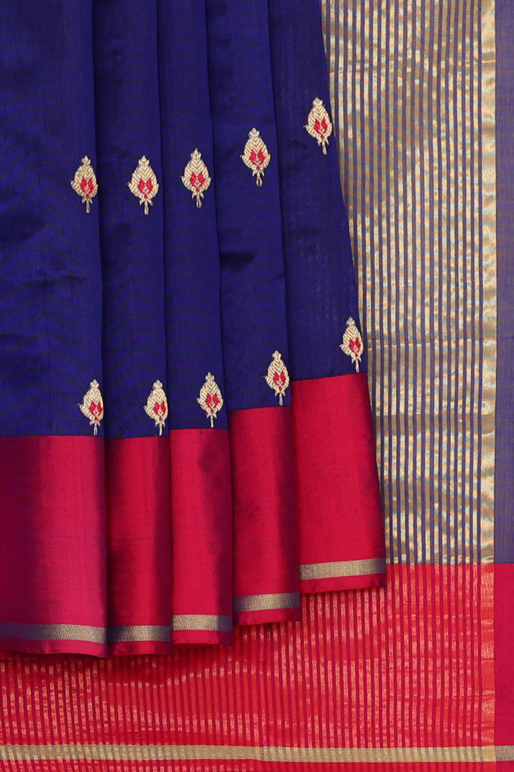 Chanderi Silk Royal Blue Saree