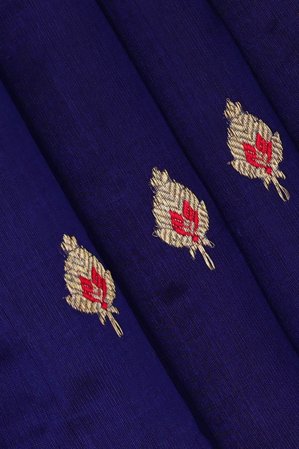 Image of Chanderi Silk Royal Blue Saree