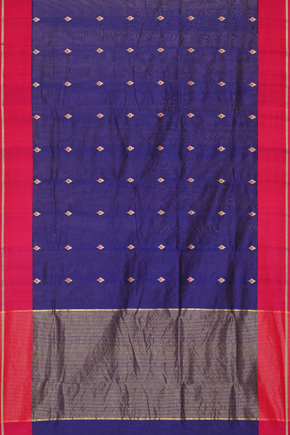 Image of Chanderi Silk Royal Blue Saree