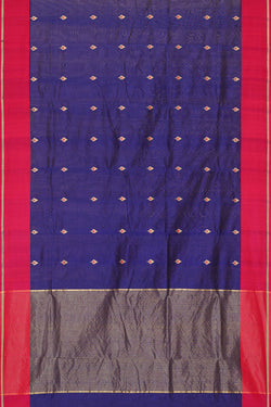 Image of Chanderi Silk Royal Blue Saree