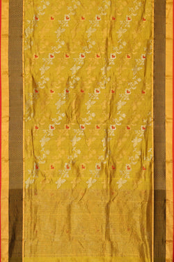 Image of Chanderi Silk Dark Gold Saree