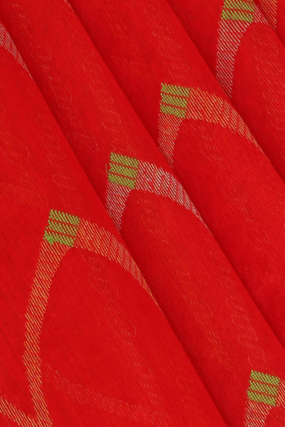 Chanderi Silk Red Saree